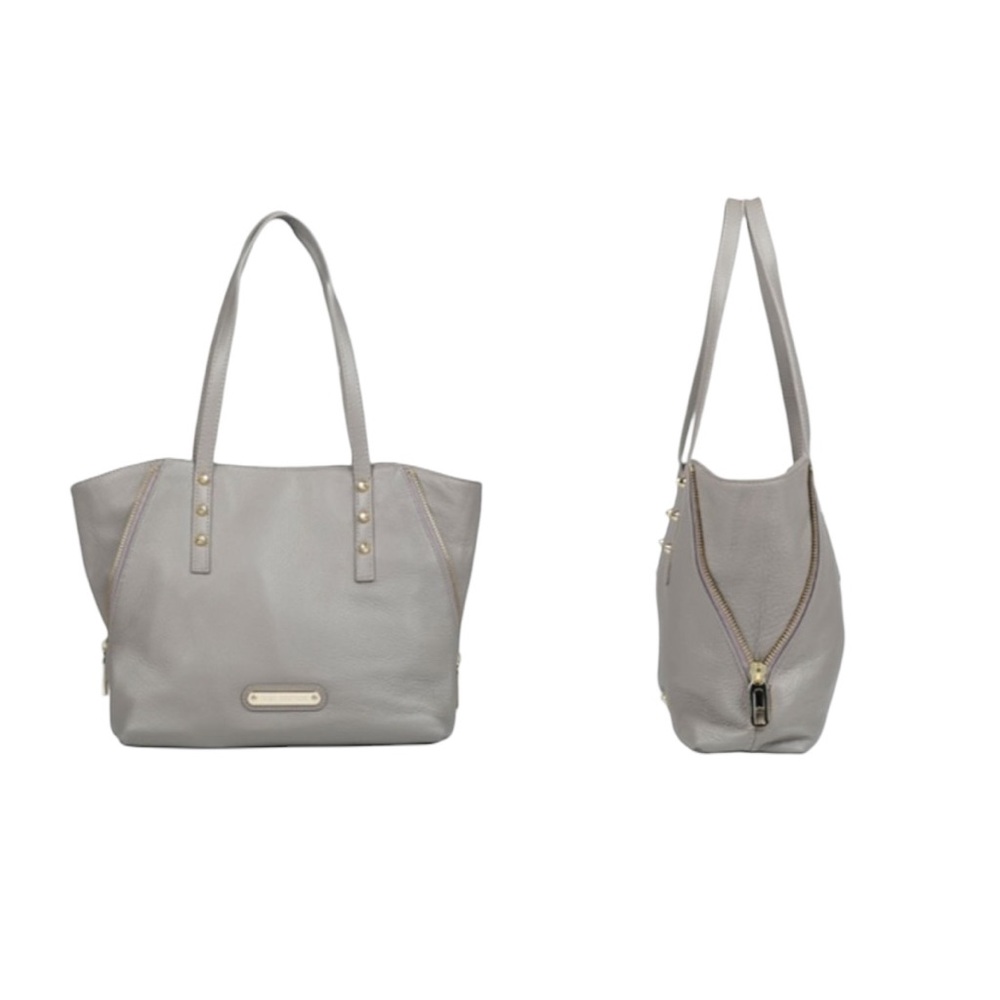 𝐉𝐔𝐈𝐂𝐘 𝐂𝐎𝐔𝐓𝐔𝐑𝐄 Grey Pebbled Leather Shoulder Tote